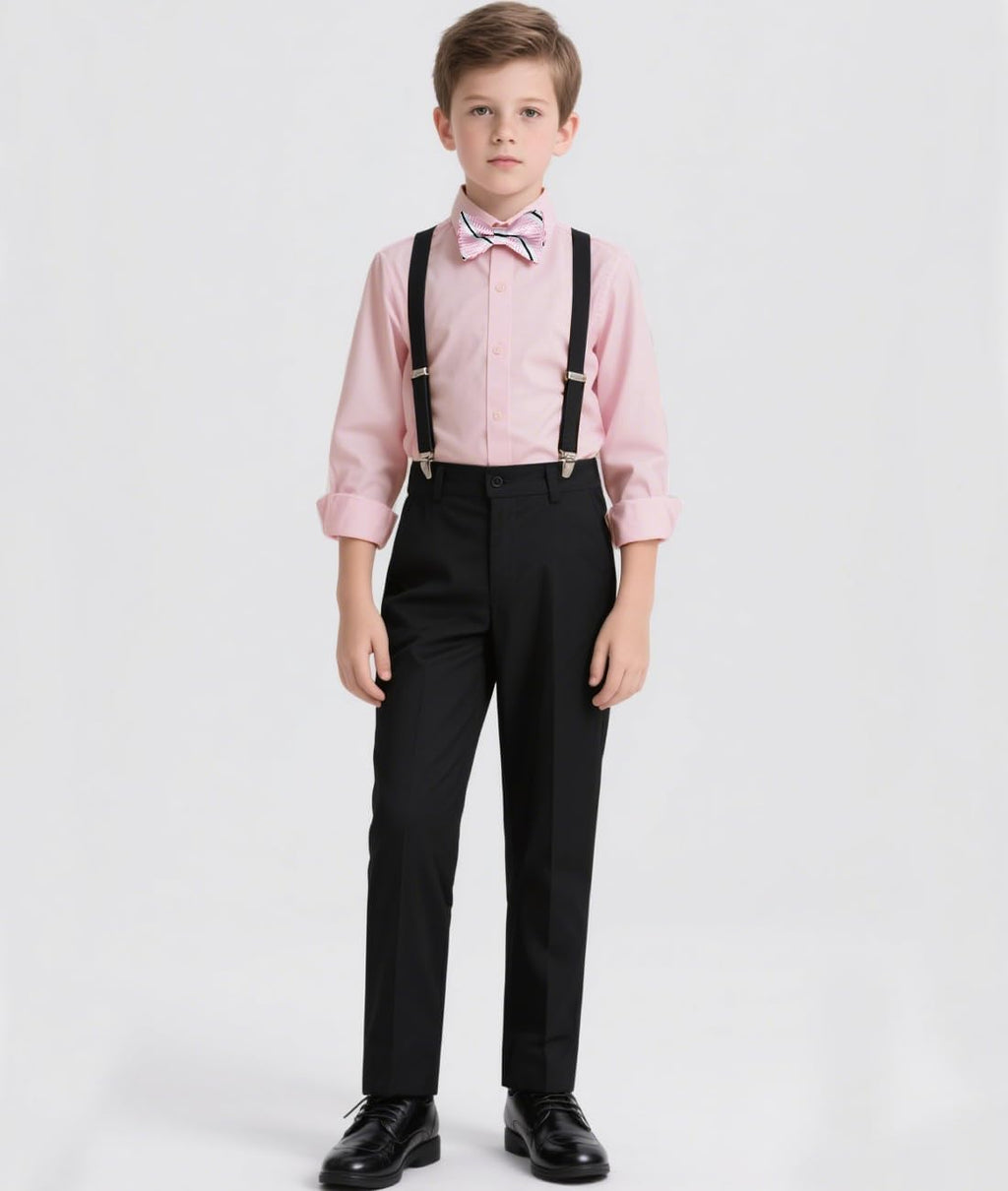 Boys Suits Set Uniform Dress Vest and Pants Set Wedding Ring Bearer Outfit