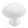White Cabinet Knobs Kitchen Pulls 1-1/4 Inch 20 Pack