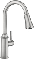Conneaut One Handle Pulldown Kitchen Sink Faucet with Reflex Docking and Power Clean, Spot Resist Stainless, 87801SRS