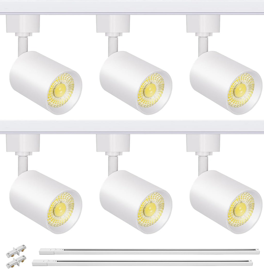 LED Track Lighting Kit with 6.6FT H Type Track Rails White