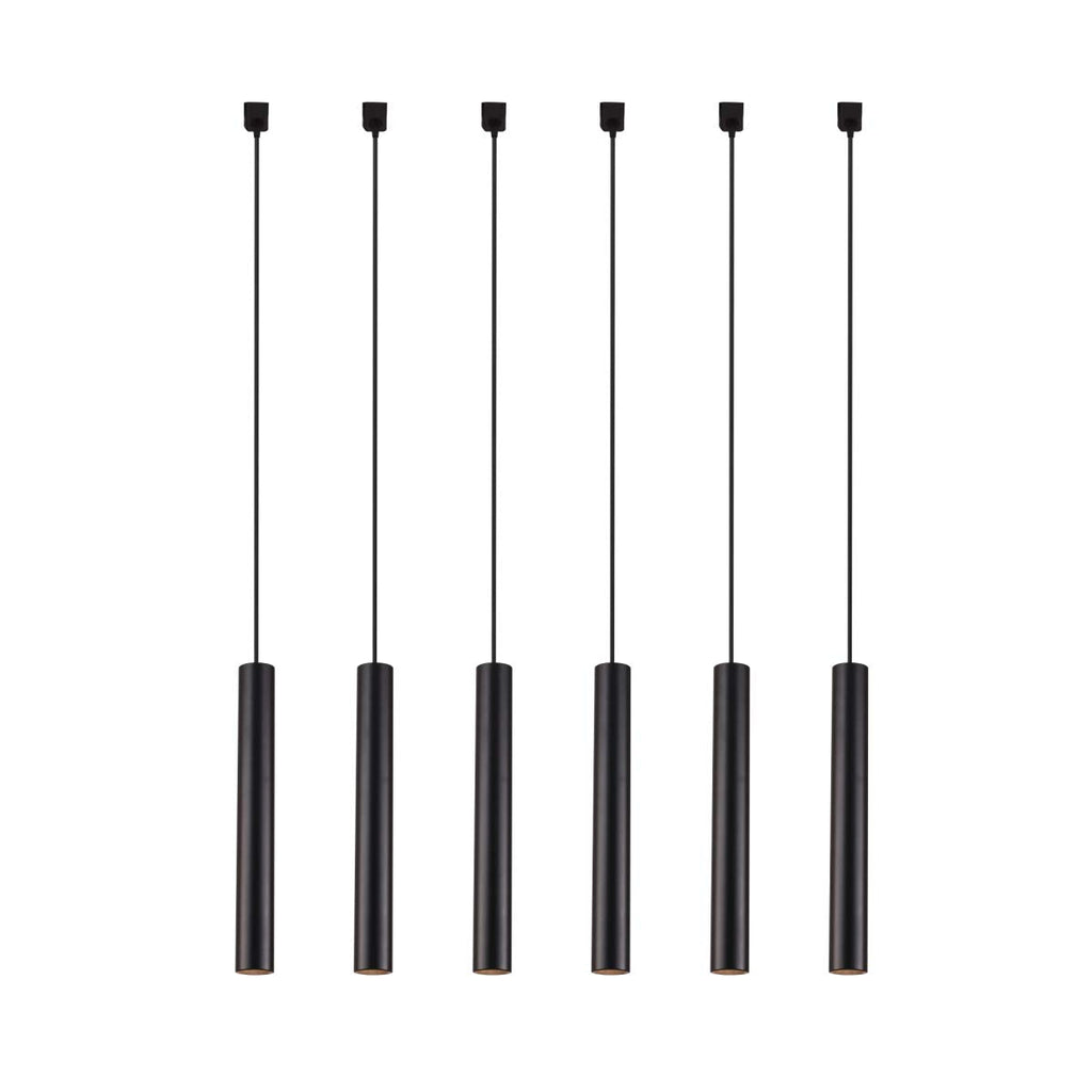 6 Pack 9W Dimmable LED Track Pendant Lighting Compatible with Single Circuit H Type Track Lighting Rail 90 CRI