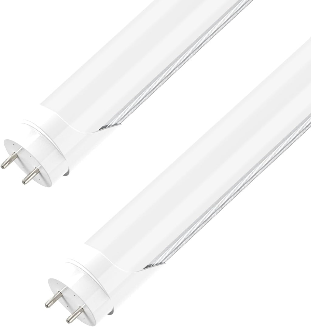 T8 LED Bulbs 4 Foot, 24W 3200LM 5000K Frosted Type A+B, 2Pack
