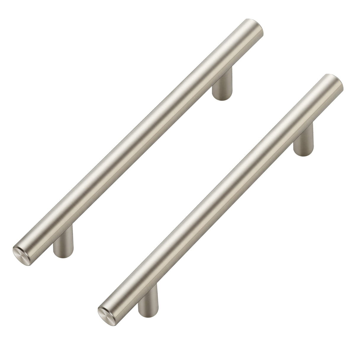 Brushed Nickel 7.38" Length Cabinet Handles 5" Hole Center 32 Pack