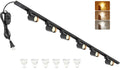 Plug in Track Lighting with Power Cord, 6-Light GU10 Dimmable Track Lighting Kit with Track Rail, Kitchen LED