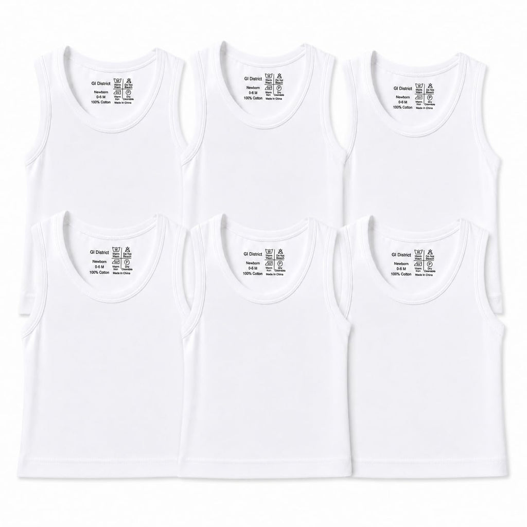 Baby Tank Tops Boys, Girls, Unisex Sleeveless 100% Cotton Shirts