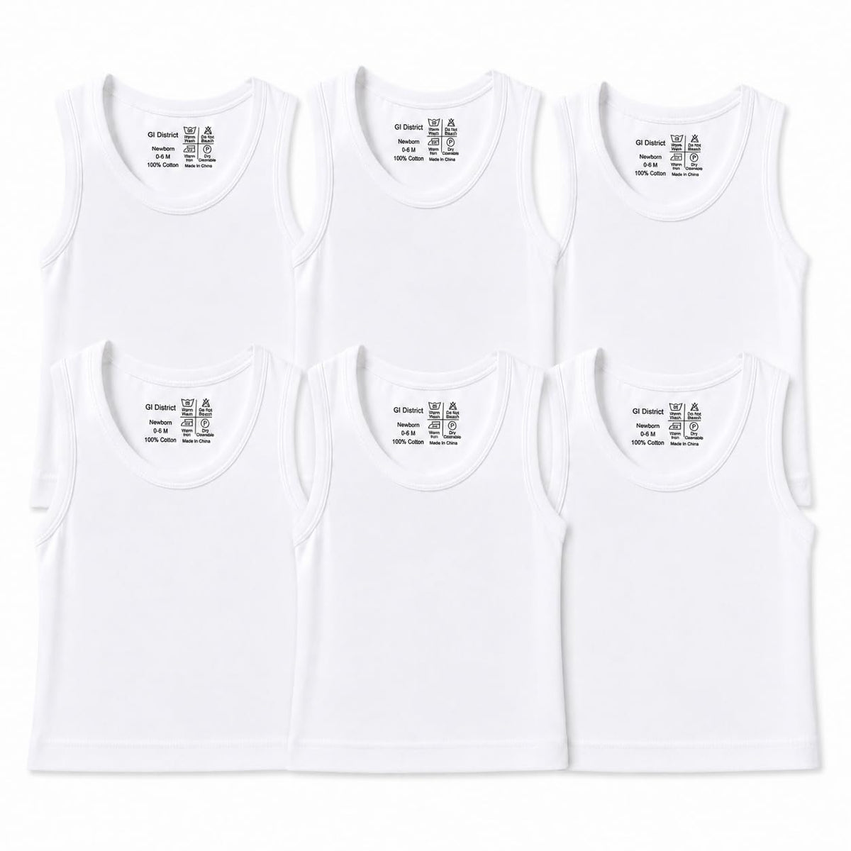 Baby Tank Tops Boys, Girls, Unisex Sleeveless 100% Cotton Shirts