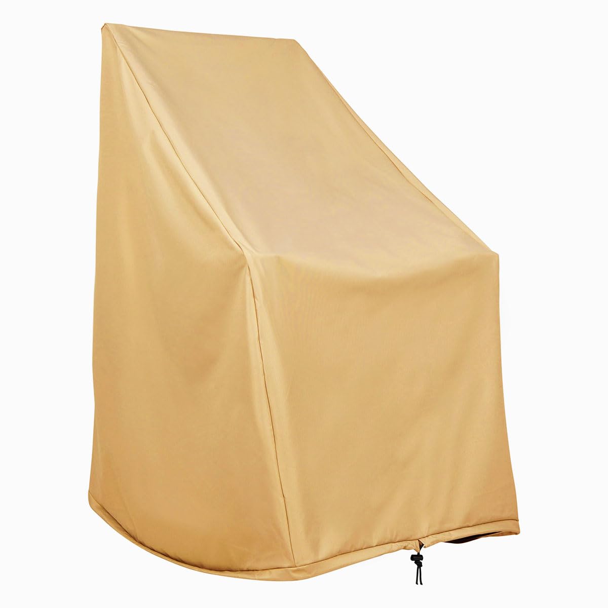 Weatherproof Outdoor Rocking Chair Cover, 100% Woven Polyester, Elastic Cord with Toggle, Apricot Crush