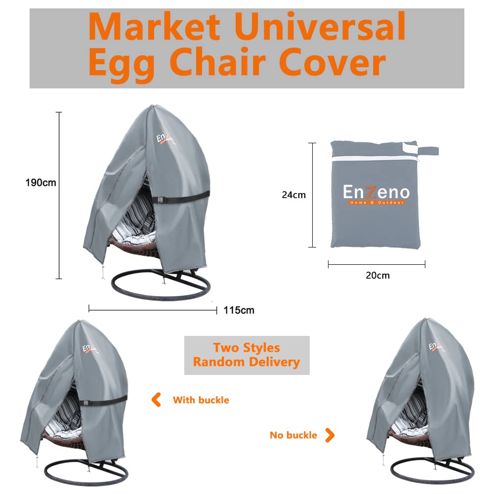 Patio Egg Chair Cover Glider Covers Waterproof, Grey
