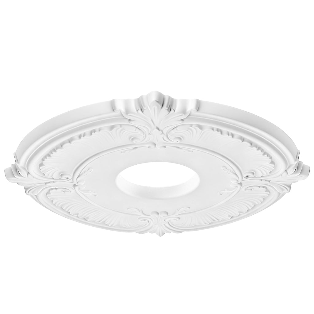 PU Ceiling Medallion, 13"OD x 3.4"ID x 0.8"P Round Home Lighting