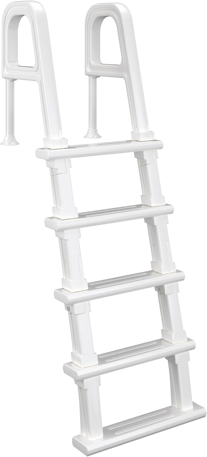 Pool Ladder, 5-Step Pool Stairs with Double Handrails and Non-Slip Steps for 47"-54" Above Ground and In-Ground