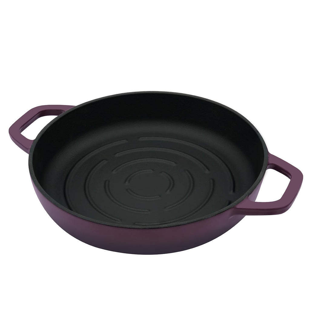 Bread Oven Cast Iron Bread Dutch Oven with Cloche Lid for Bread Baking Magenta Enameled Cast Iron Bread Oven with