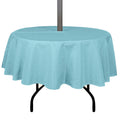 Outdoor Tablecloth Wrinkle-Free Stain Resistant Waterproof Polyester Fabric Table Cover with Zipper Umbrella Hole for