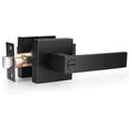 Matte Black Door Handles with Lock, 20 Pack Zinc Alloy Interior Privacy Door Levers, ANSI/BHMA Grade 3