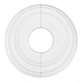 White PU Ceiling Medallion 12" OD x 4" ID Round Decorative Cover Plate for Ceiling Fans and Light Fixtures Split ed