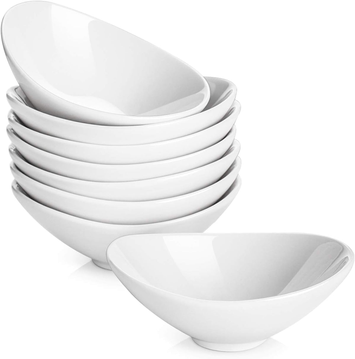 Ceramic Dip Bowls, 3 oz 8 Pack Dipping Bowl, Mini Serving Bowls for Side Dishes, Sushi Soy Sauce Dish, Gravy Boat