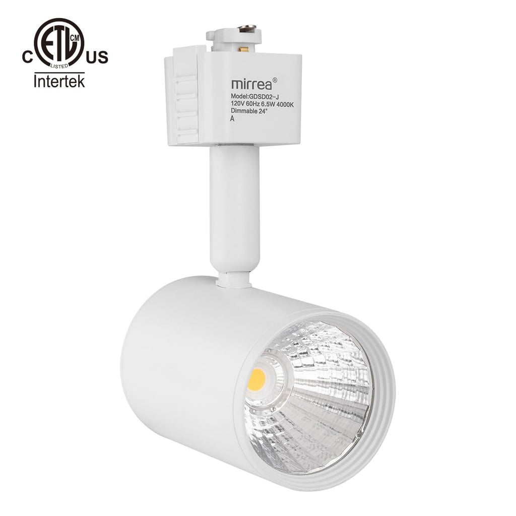 6 Pack J Type LED Track Lighting Heads 6.5W 4000K Neutral White