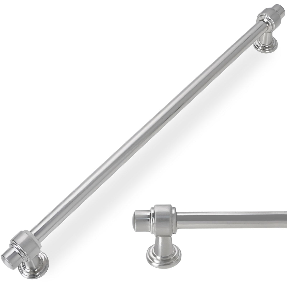 6 Pack 12-3/5 inch(320mm) Brushed Satin Nickel Kitchen Cabinet Handles Cabinet Pulls Sliver Drawer Pulls Kitchen