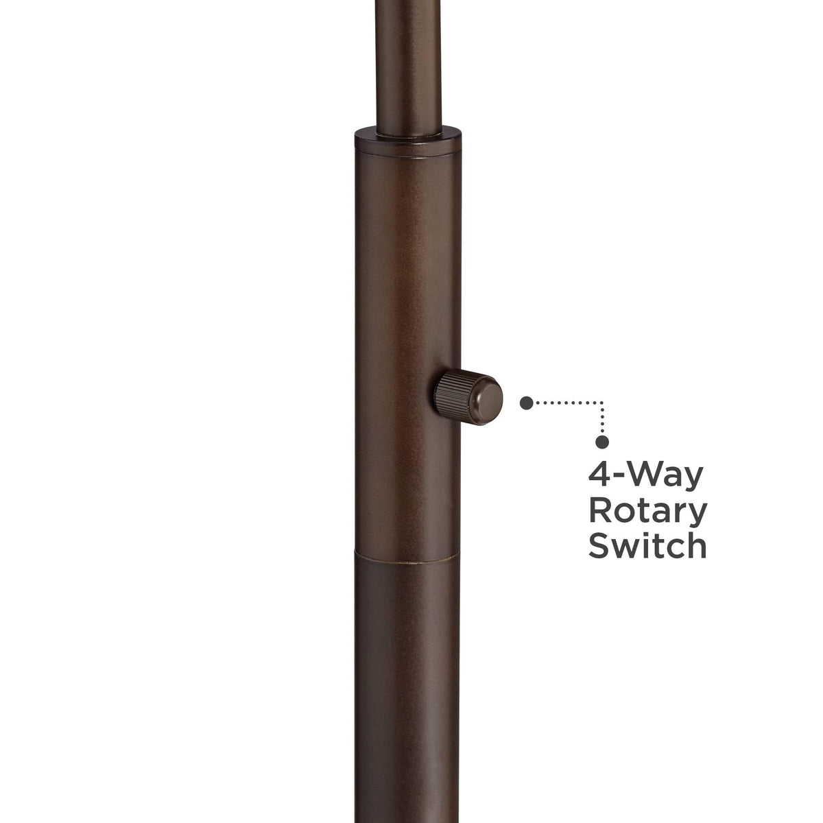 Inspired Arco Style 71 1/2" Tall Red Shade Bronze Downbridge Arc Floor Lamp