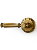 Door Handle Antique Brass Keyed Entry Door Lever, 1 Pack