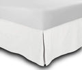 Premium 1500 TC 1-PC Split Corner Bed Skirt/Dust Ruffle - Solid 100% Pima Cotton (Color: White) Fits Up to