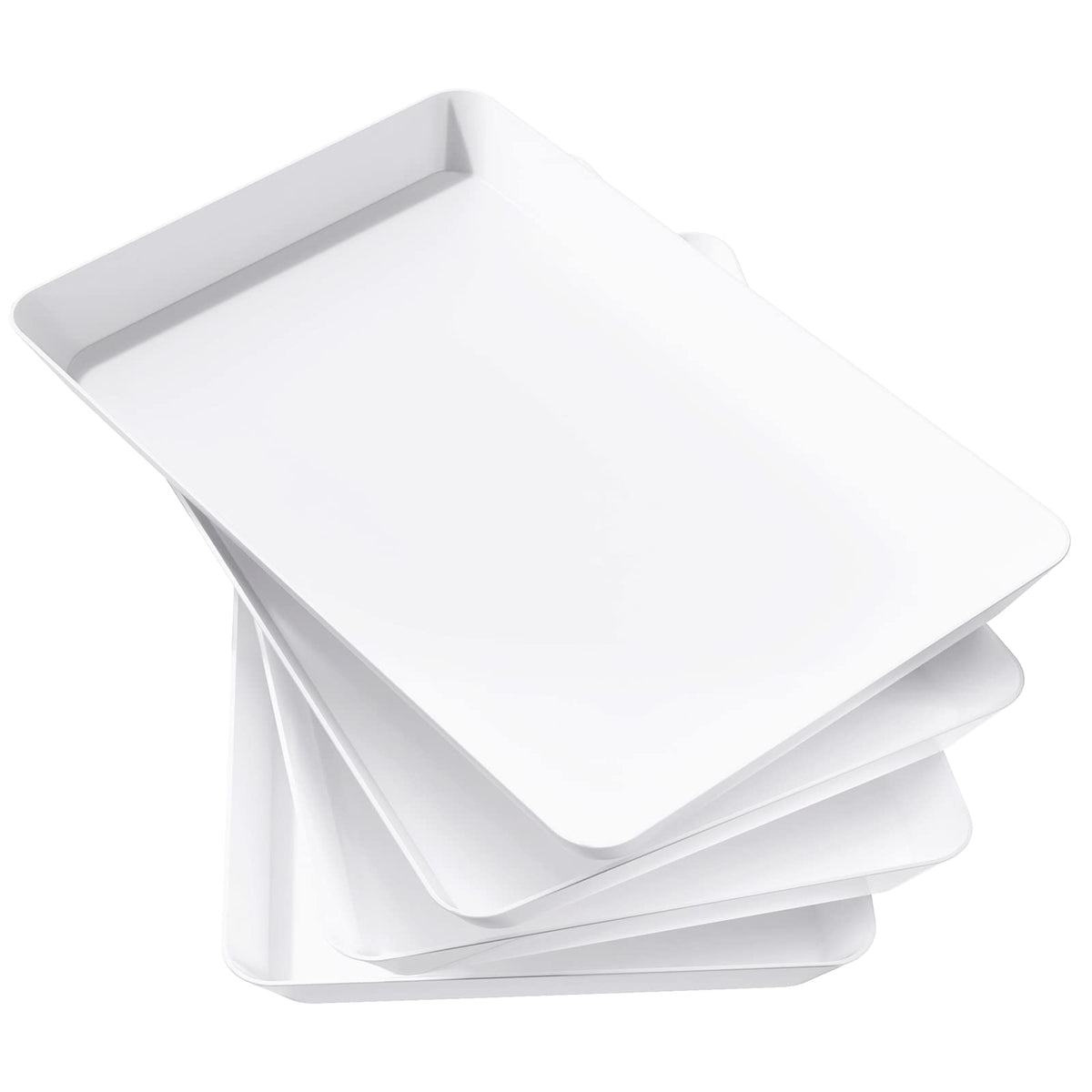 4 Pcs Large Serving Tray for Party, 15" x 10" Food Serving Platter
