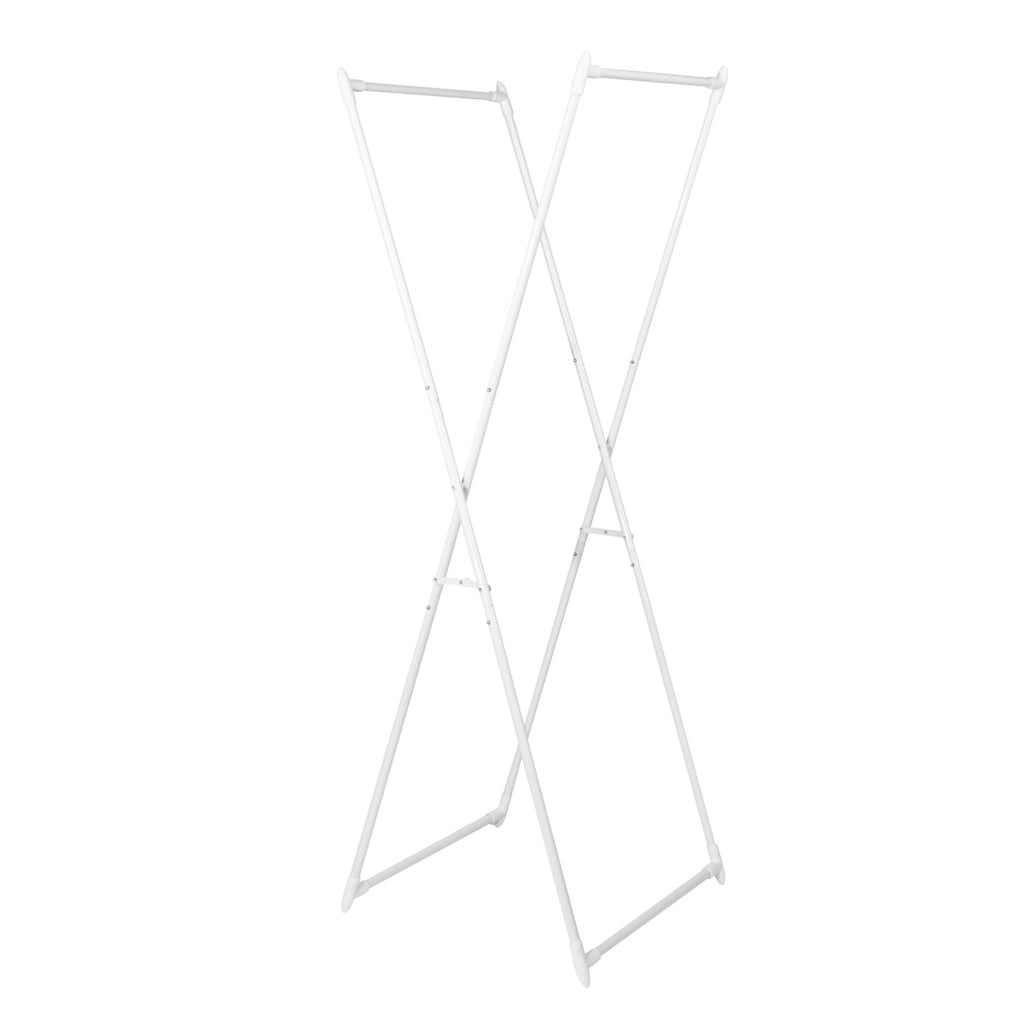 Valet Folding Clothes Rack, Strong Metal X-Frame, Chic Design, Great for Guest and Dressing Rooms, Portable and Easy