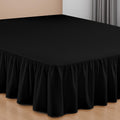 10 Inch Drop Ruffled Bed Skirt - Classic Gathered Styling, Platform Style Dust Ruffle with Secure Fit