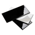 Peel and Stick Glass Subway Tiles, 3 x 6 Inch, Black Glass Tiles for Backsplash, Kitchen Backsplash Wall, Pack of 40