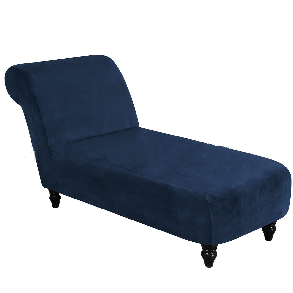 Luxury Velvet Chaise Lounge Slipcover - High-Stretch, Machine Washable Cover for Armless Chaises - Indoor Chaise