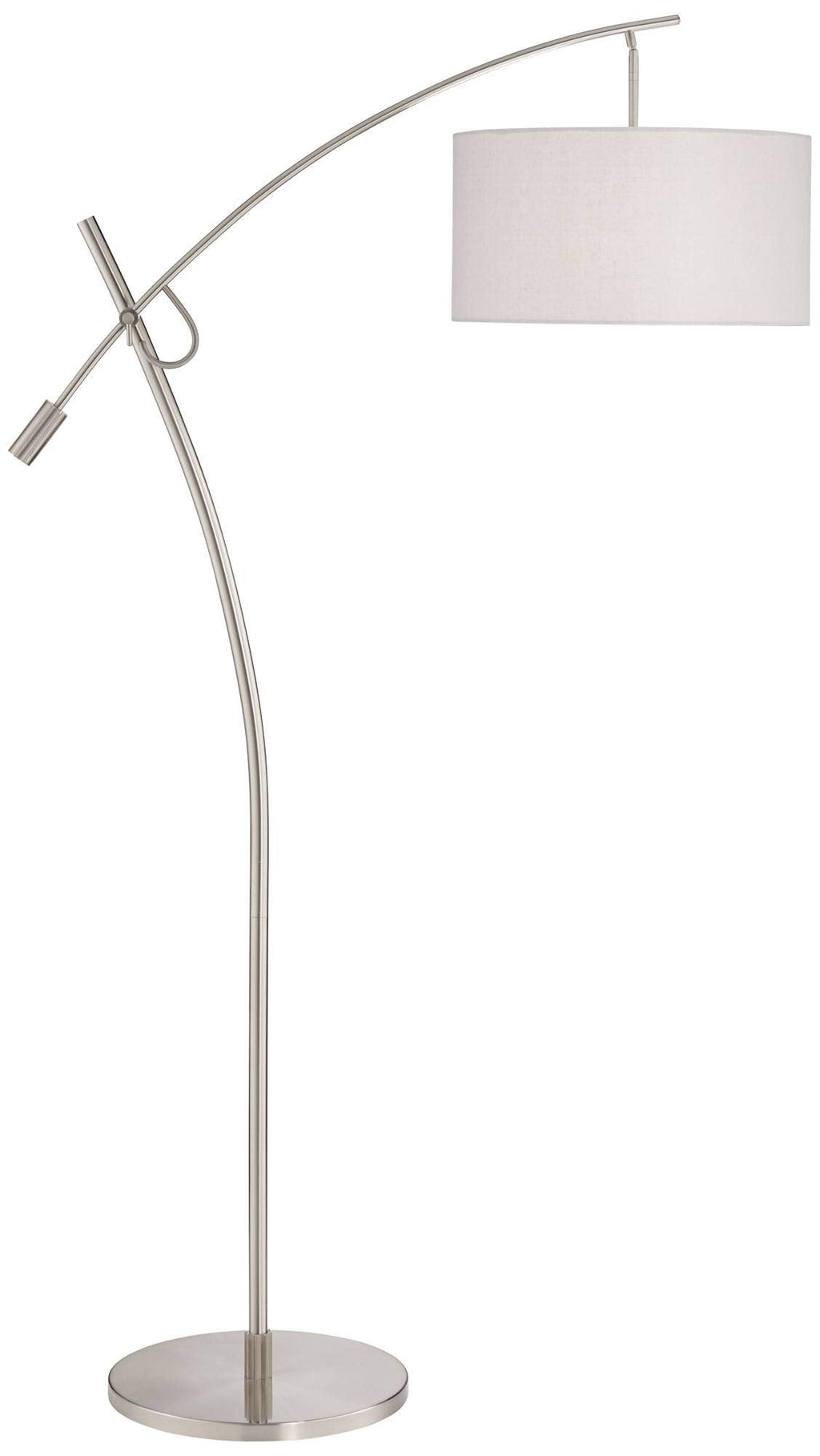 Inspired Arco Style Raymond Brushed Nickel Adjustable Boom Arc 69" Tall Floor Lamp