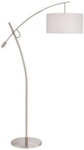 Inspired Arco Style Raymond Brushed Nickel Adjustable Boom Arc 69" Tall Floor Lamp