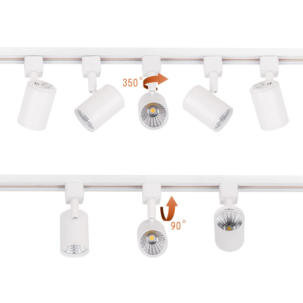 12 Pack J Type LED Track Lighting Heads 6.5W 4000K Neutral White