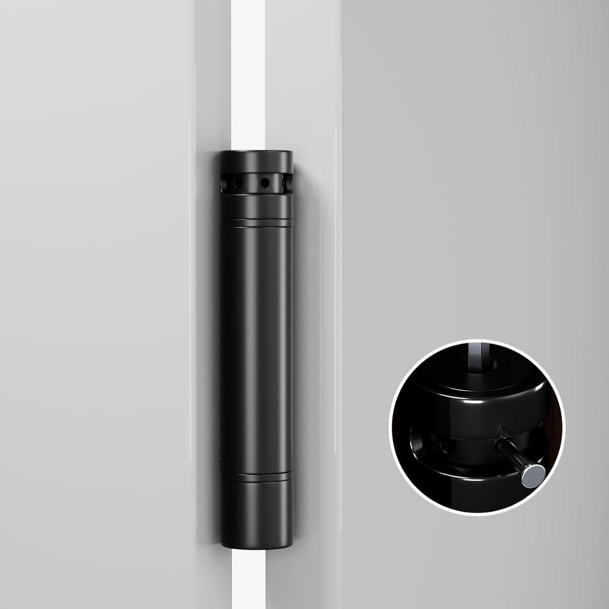 6 Pack Self Closing Door Hinges 4" Matte Black 5/8" & Square Radius
