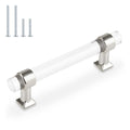 Acrylic Cabinet Handles 5 Pack Modern Cabinet Hardware Clear Dresser Pulls 4 Inch Center to Center Clear Cabinet
