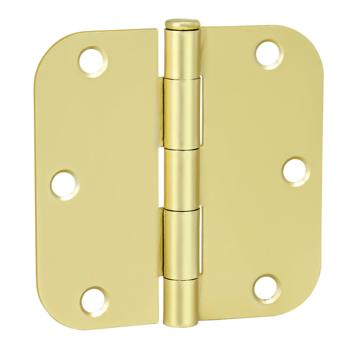18 Pack 3.5" Polished Brass Door Hinges 5/8" Radius Corners