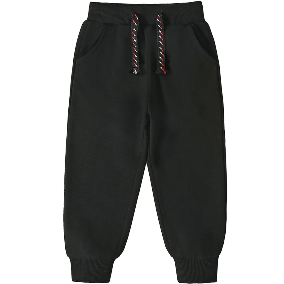 Boys Pants Sweatpants,3 Pack Cotton Pull On Jogger Pants Black/Grey