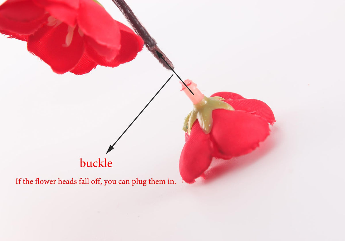 5 Pcs Artificial Plum Blossom Fake Wintersweet Long Stem Plastic Flowers Home Hotel Office Wedding Party Garden Decor