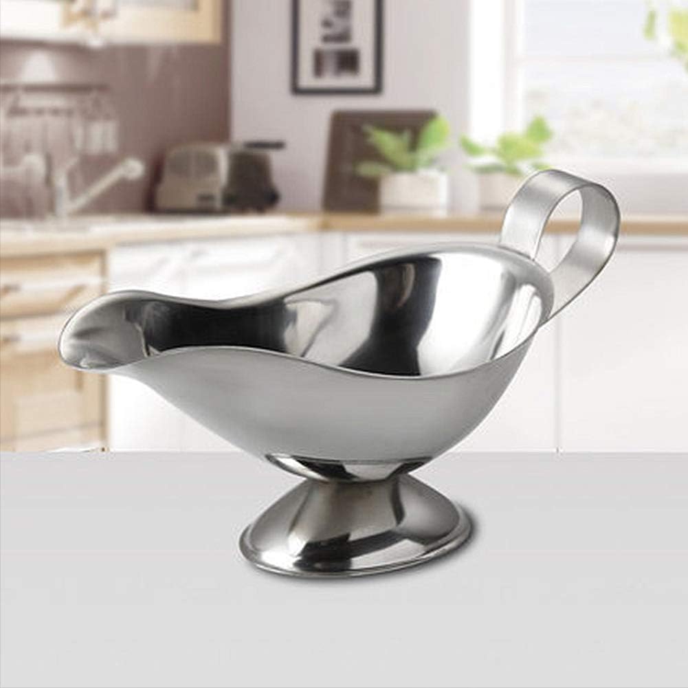 Stainless Steel Gravy Boat Juice Bucket Roasting Sauce Dish (S)