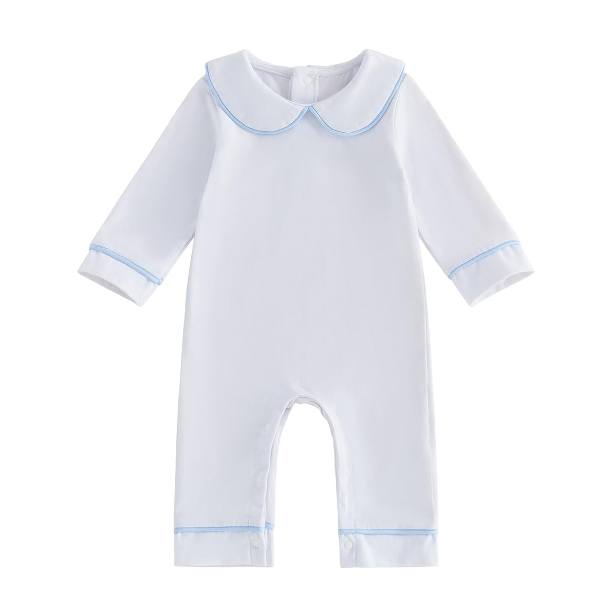 Newborn Baby Girl Boy Clothes Peter Pan Collar Romper Long Sleeve Cotton Neutral Jumpsuit Infant Fall Winter Outfits
