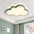 Cloud Ceiling Light for Kids Room, 19 Inch Green Cloud LED Flush Mount Ceiling Light with Remote, 3 Color Changeable