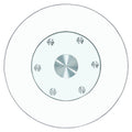 36" Glass Lazy Susan for Dining Table with 6 Rotating Wheels Table Top Centerpiece Kitchen Turntable Large Round
