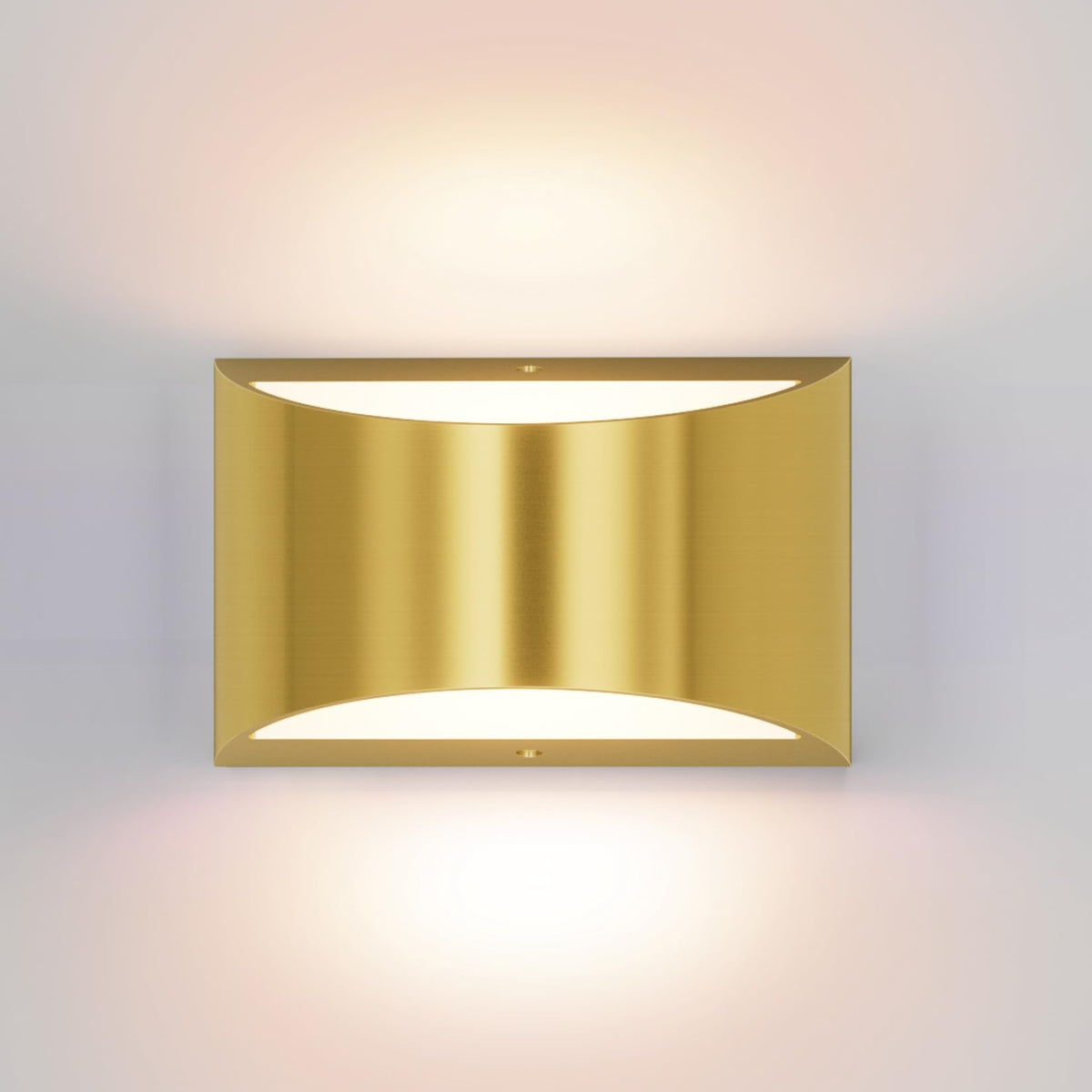 Brushed Brass Wall Sconce Indoor Wall Lights Hardwired 1 Pack Up and Down Wall Mount Light Bedroom Hallway Corridor