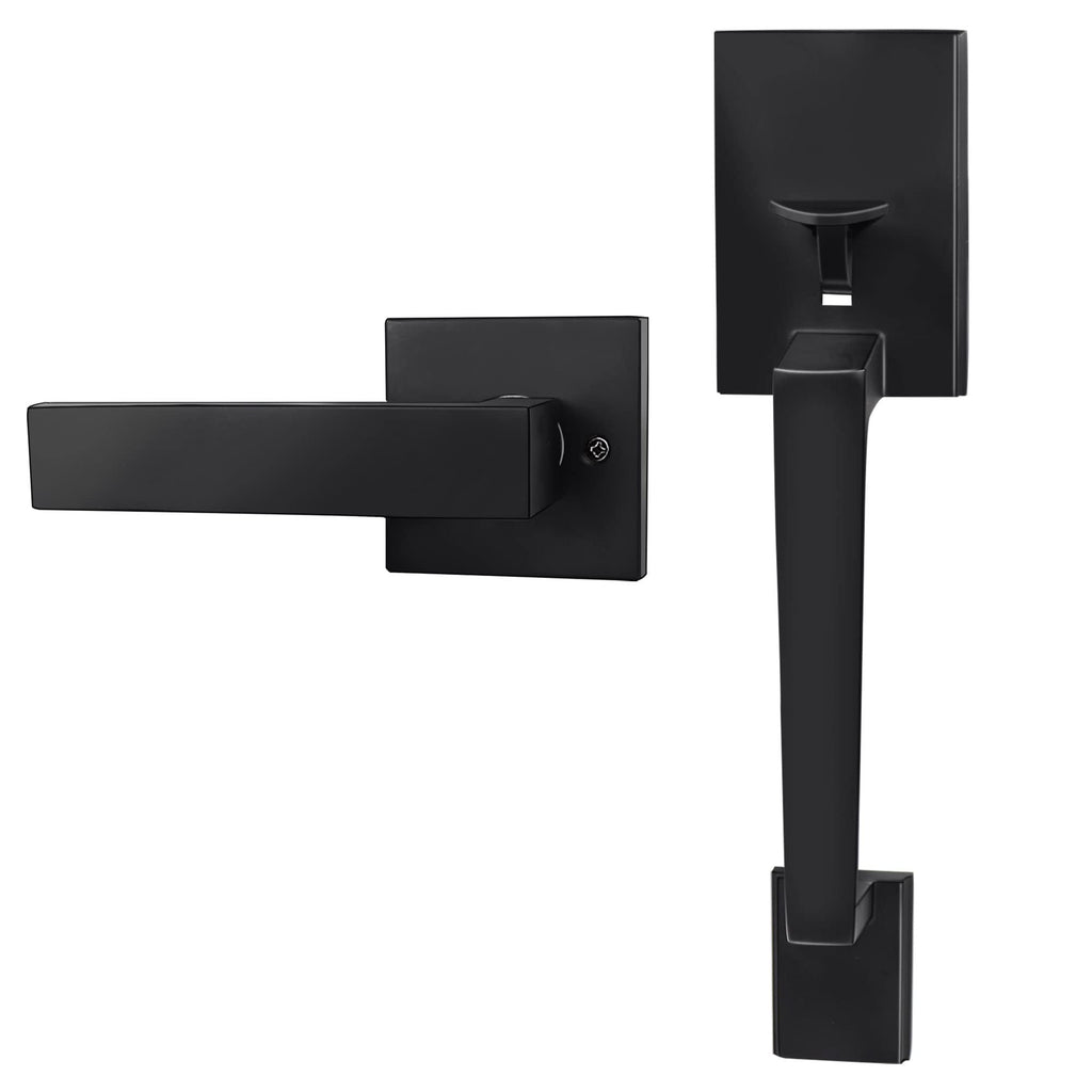 Black Front Door Handle, Front-Door Handle and Deadbolt Set