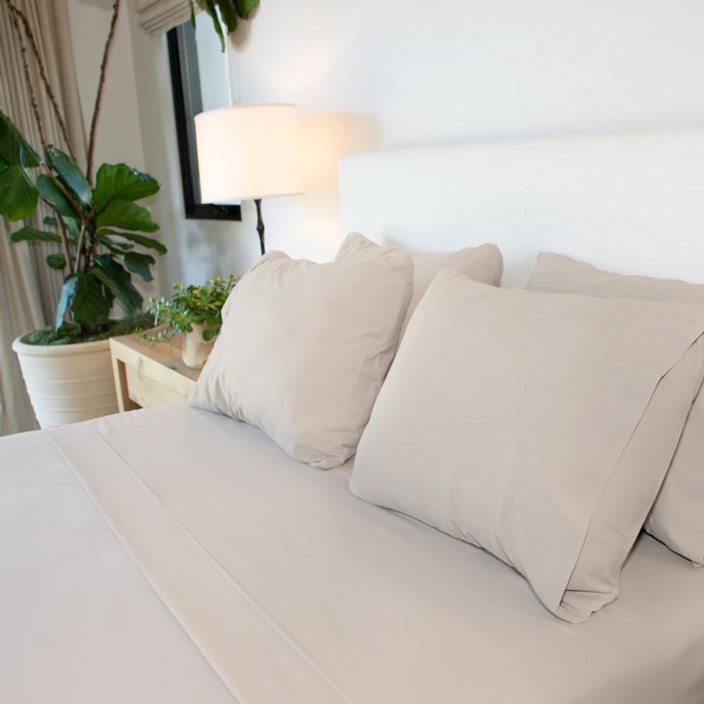 Lux Collection Sheet Set, 4-Piece Microfiber Sheets & Pillowcases - Ultra-Soft, Breathable and Wrinkle-Resistant for