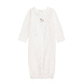 Baby Boy Polka Dot Rocking Horse Gown, White