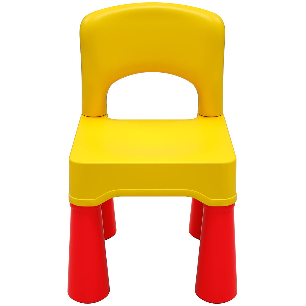 Sturdy Ergonomic Toddler Chair: 9.3in seat, 3+ yrs, Yellow, in/Out