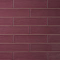 Larissa 3x12 Burgundy Purple Glossy Ceramic Subway Tile - 12.6 Sq Ft