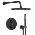 Thermostatic Shower System, 10" Shower Faucet Set, Matte Black