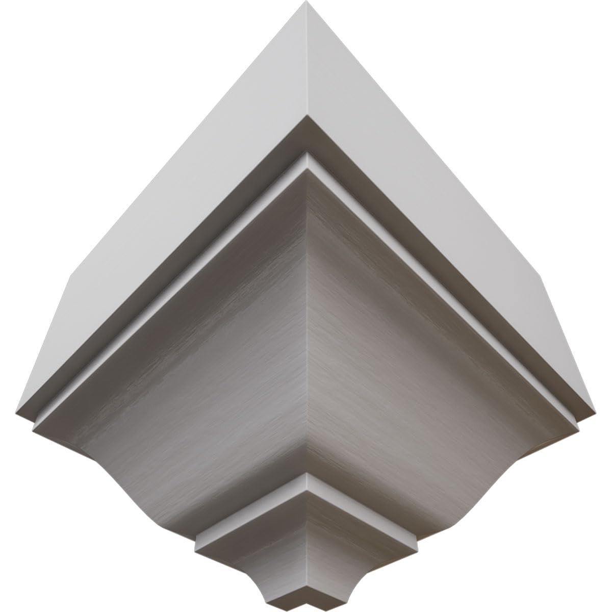 2 3/4"P x 5 5/8"H x 5 1/2"W Solid Paint Grade Wood Outside Crown Moulding Block for Profiles up to 3"H x 2