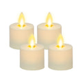 Flickering Flameless Pearl Ivory Tealights - Warm LED Light Flame Votives - Battery Operated Decor Table